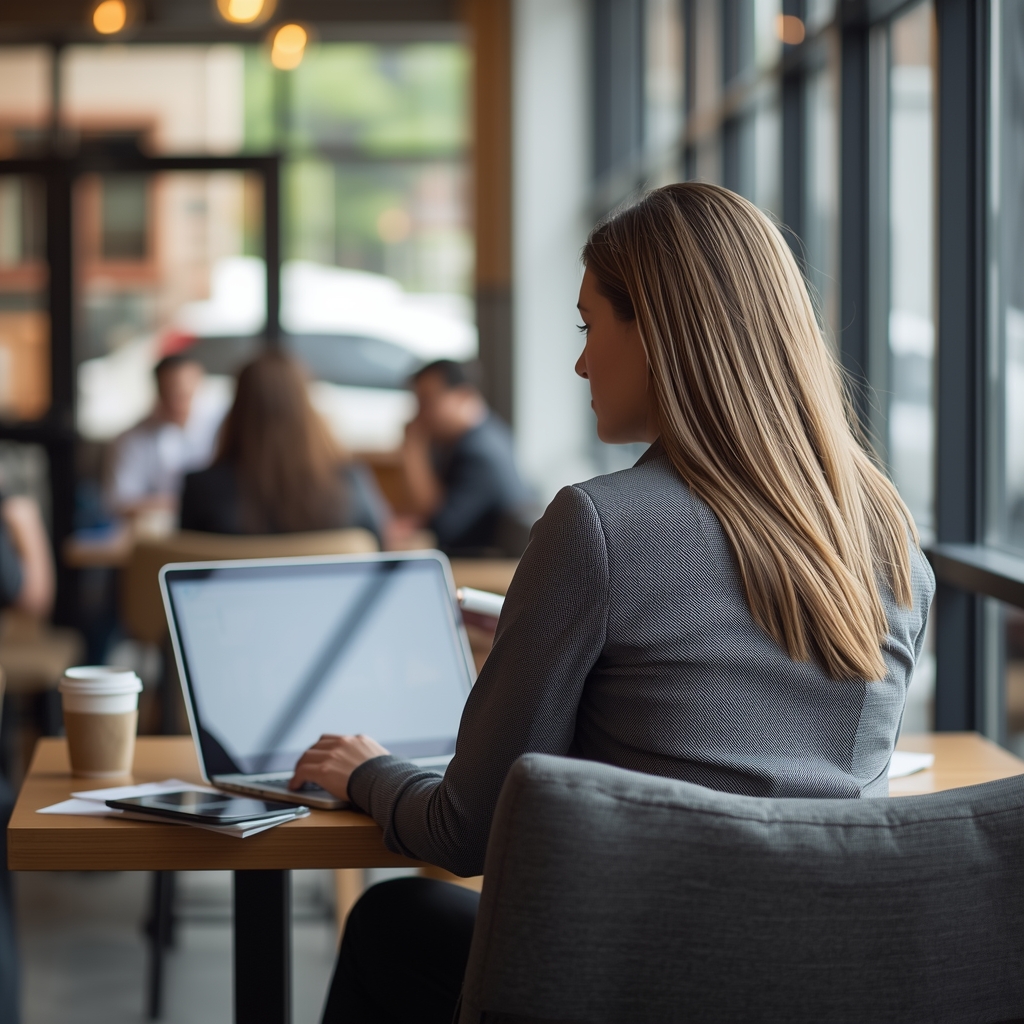 MZ DATA case study showing mobile benefits broker working from coffee shop, illustrating need for cloud-based IT solutions instead of traditional location-based backup systems