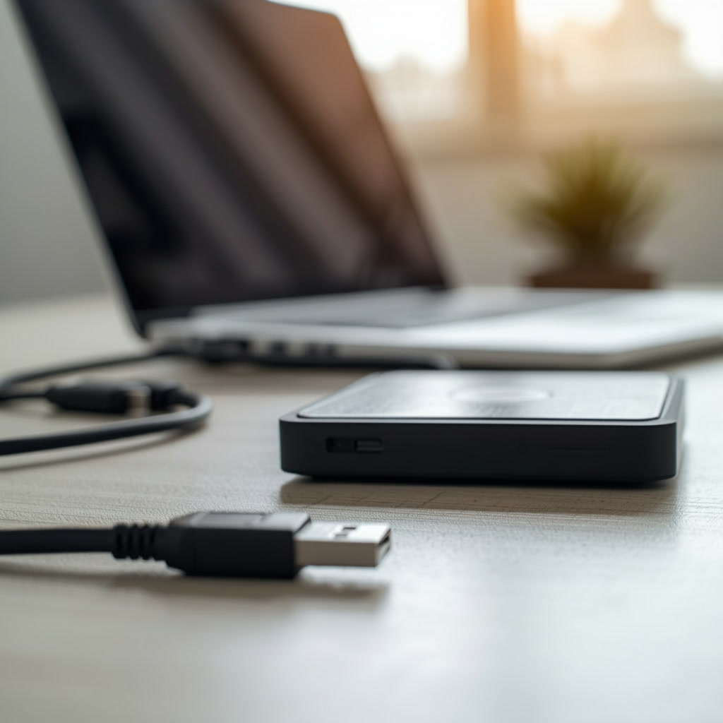 MZ DATA case study showing unplugged backup drive representing failed backup system for solo benefits broker before cybersecurity incident