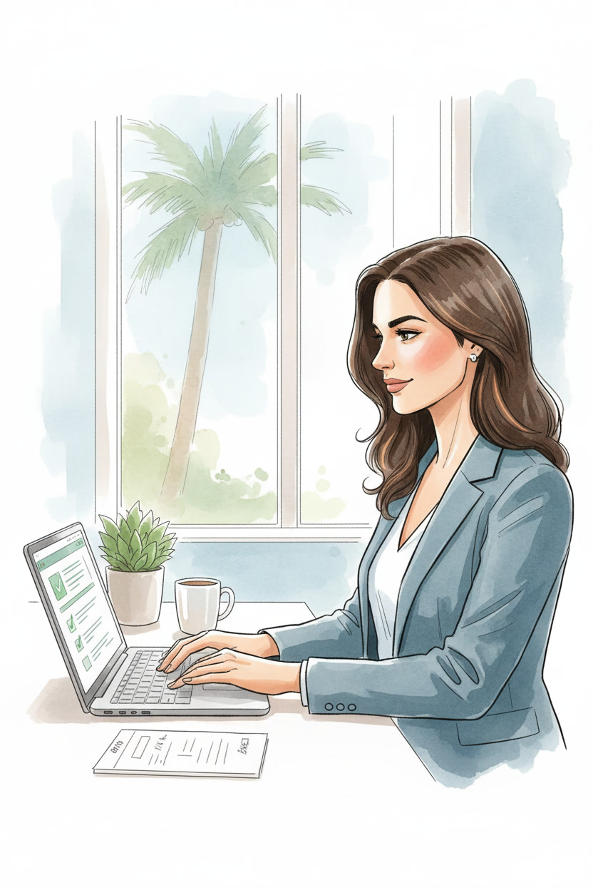 MZ DATA case study showing confident benefits broker working with protected systems after implementing enterprise security solutions and cloud backup