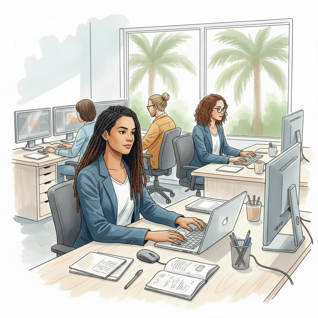 MZ DATA case study showing media production team working efficiently with enterprise NAS infrastructure, each team member independently accessing files after implementing scalable solution for Sujan Creative